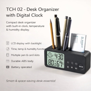 Desk Organizer with Digital Clock
