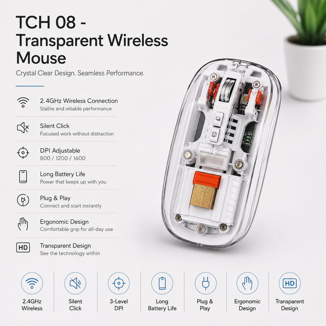 Transparent Wireless Mouse